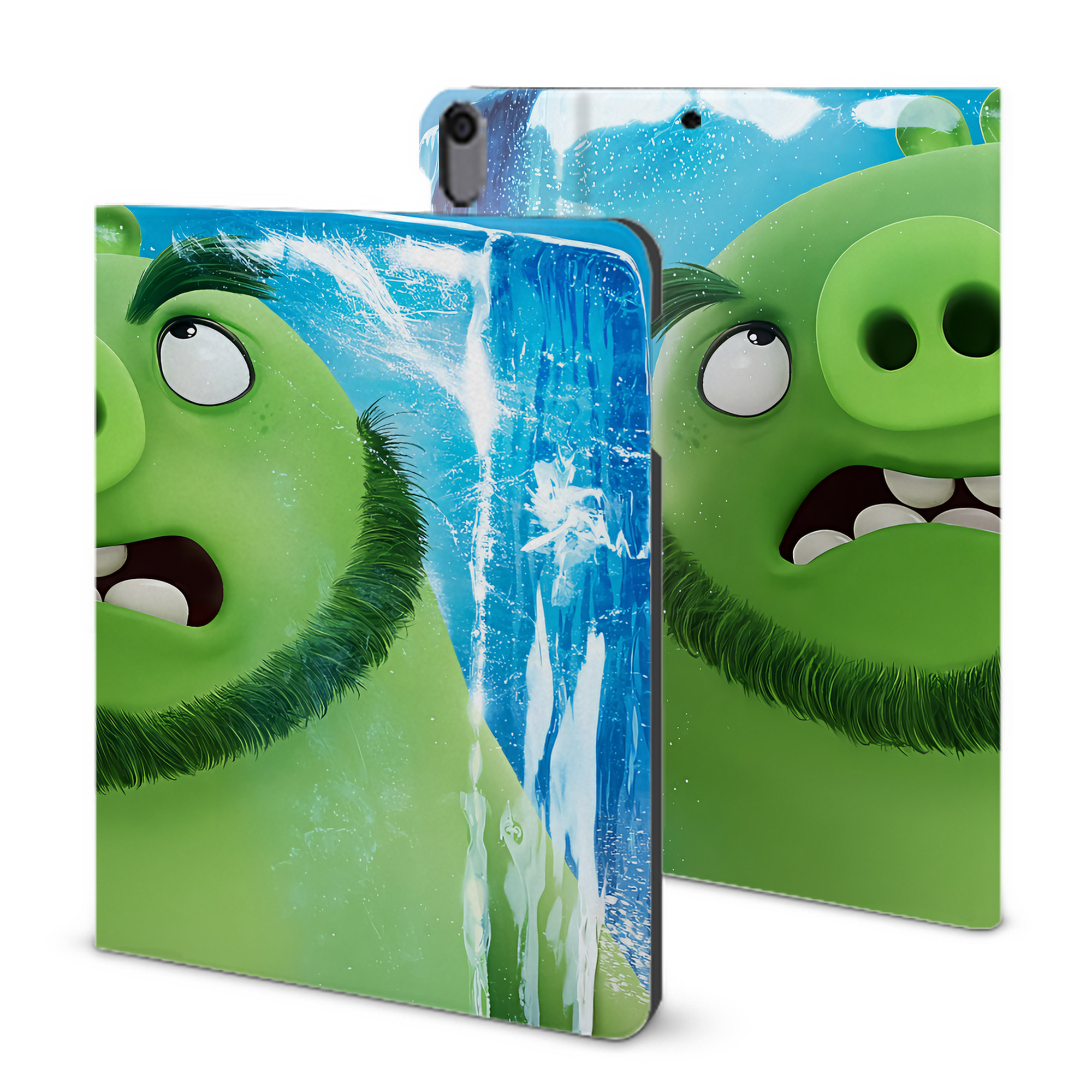 （画像用） Angry Birds アングリーバード IPad ケース ブック型 PUレザー TPU 耐衝撃 軽量 薄型 ペン収納なし 全面保護 IPad 各モデル対応